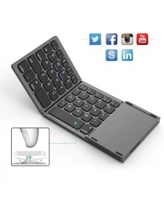 Мини клавиатура,сгъваема, Bluetooth, тъчпад, черна 2